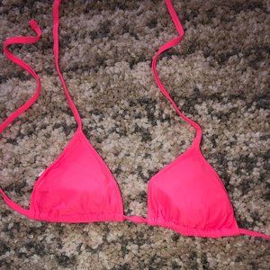 aerie pink triangle bikini top